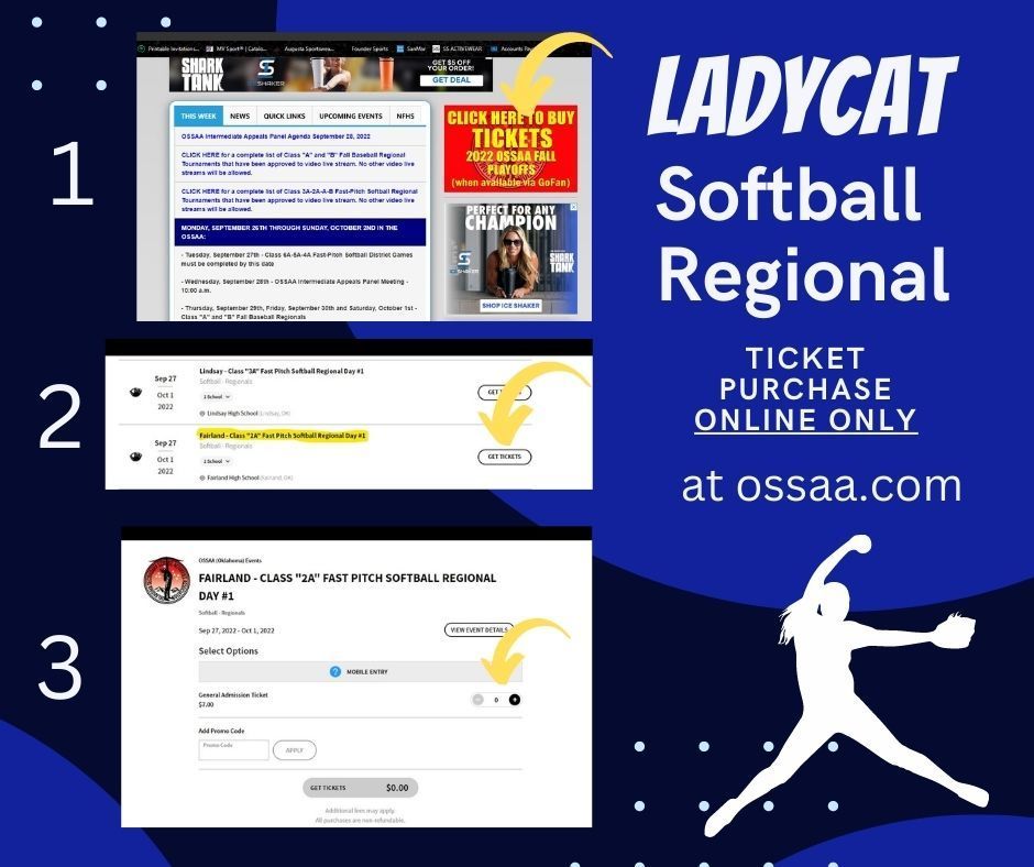 Online Regional Softball Ticket 